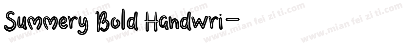 Summery Bold Handwri字体转换